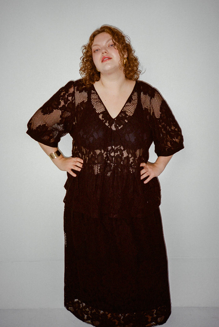 WRAY - Lulu Skirt - Midnight Lace -