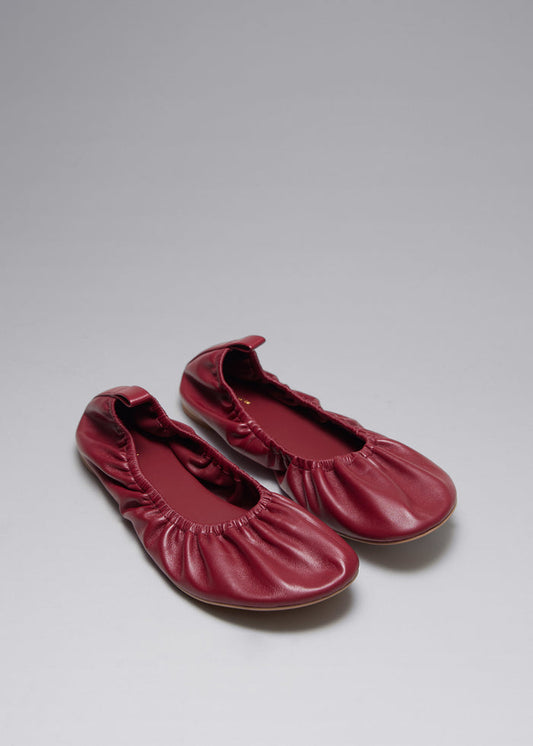 & Other Stories - Luna Nappa Ballerina - Red -