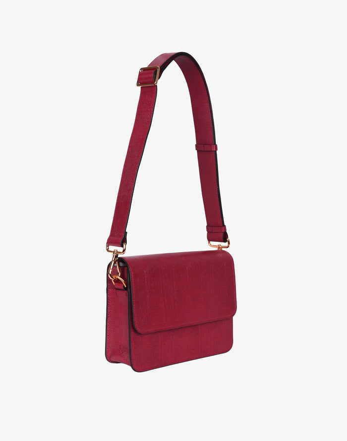 Hyer Goods - Luxe Cube Bag - Cherry Red Lizard -