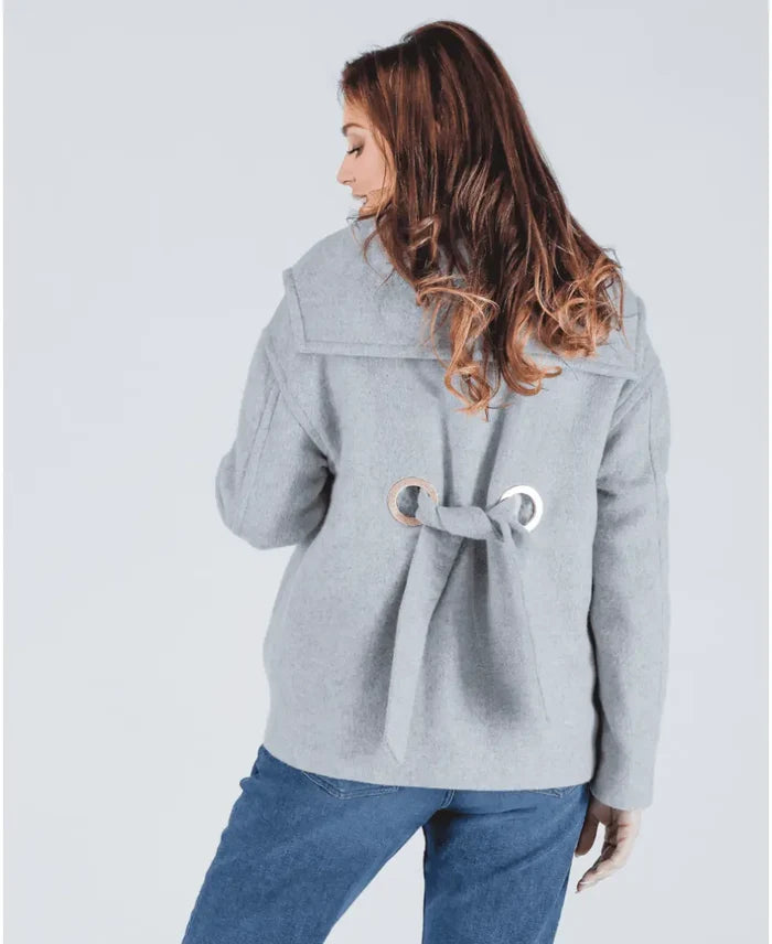 Malo pregnancy pea coat grey - Coats and jackets