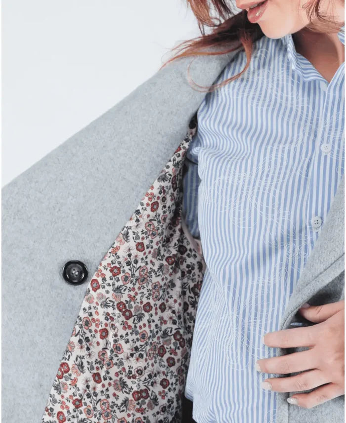 Malo pregnancy pea coat grey - Coats and jackets