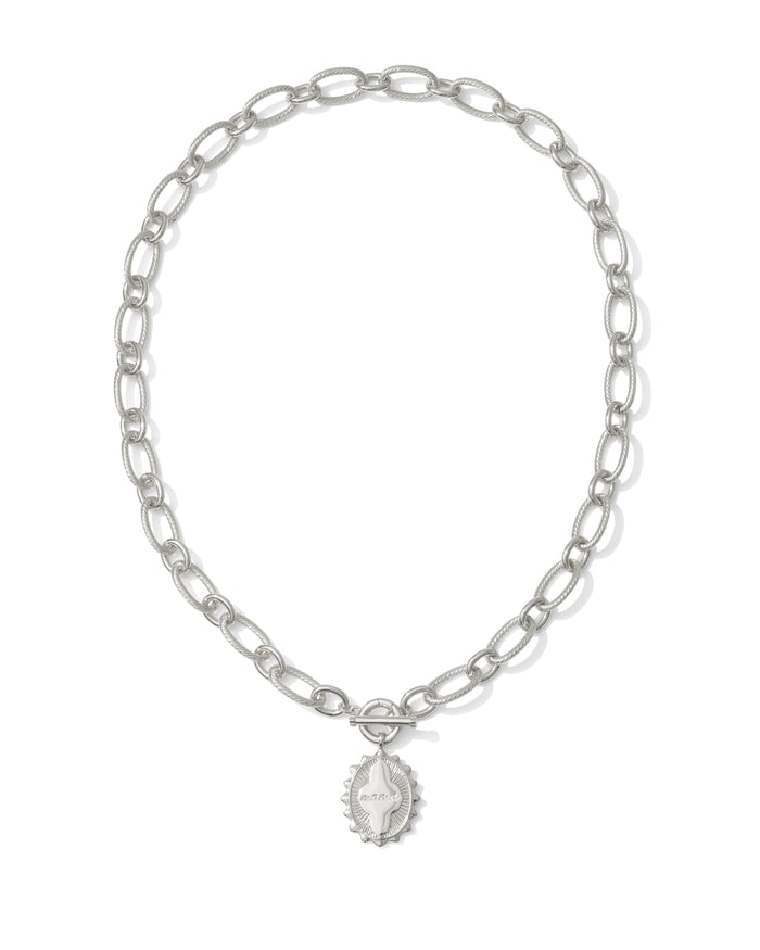 Mama Link Chain Necklace in Silver