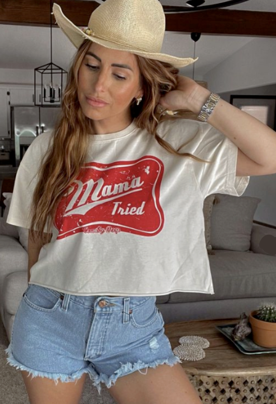 Mama Tried relaxed Crop T-shirt