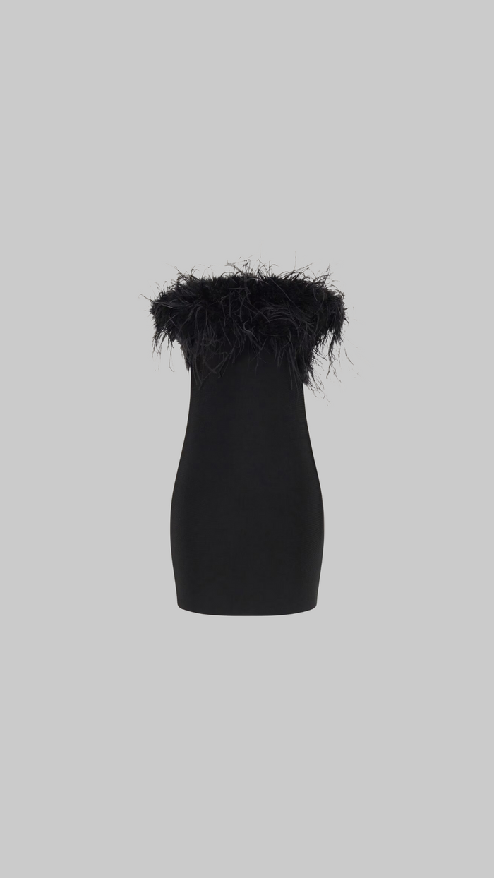 Marciano Feathers Mini Dress