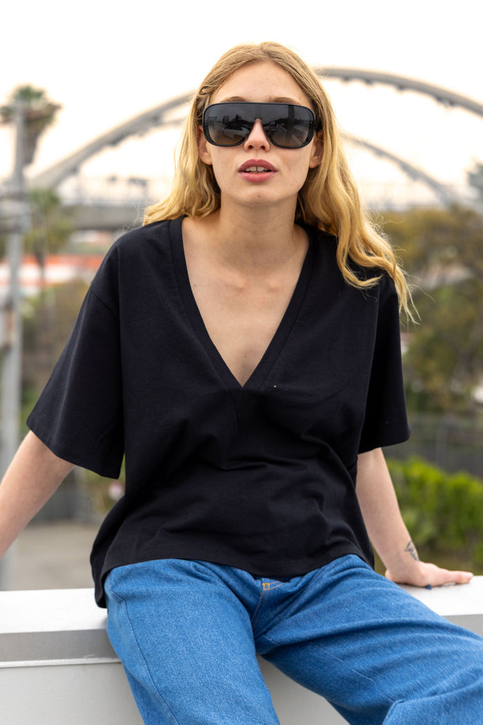 Toit Volant - Mars Tee Cotton Jersey - Black -