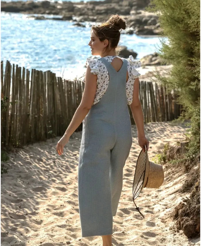 Maternity and nursing overalls MAYA sage - Overall