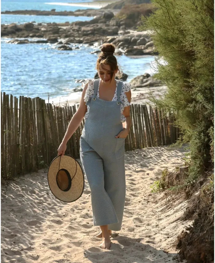 Maternity and nursing overalls MAYA sage - Overall
