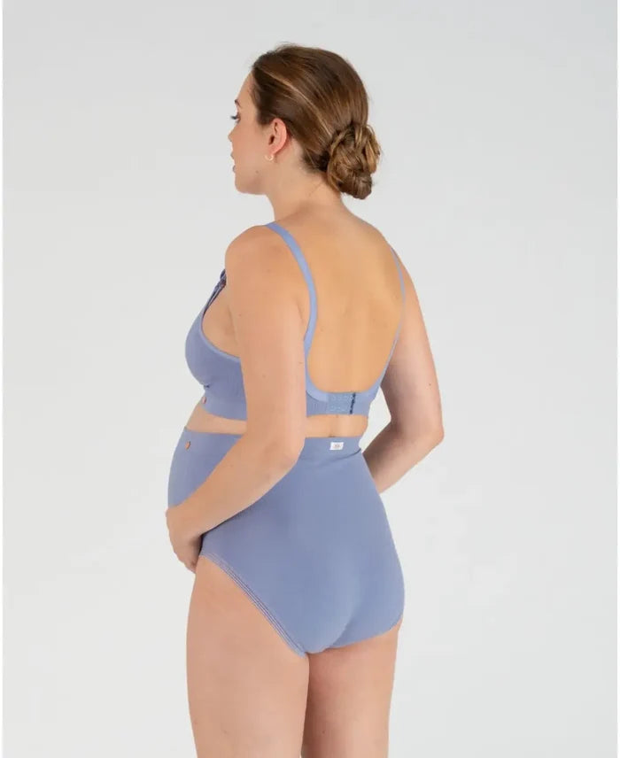 Maternity seamless maxi brief Organic sky blue