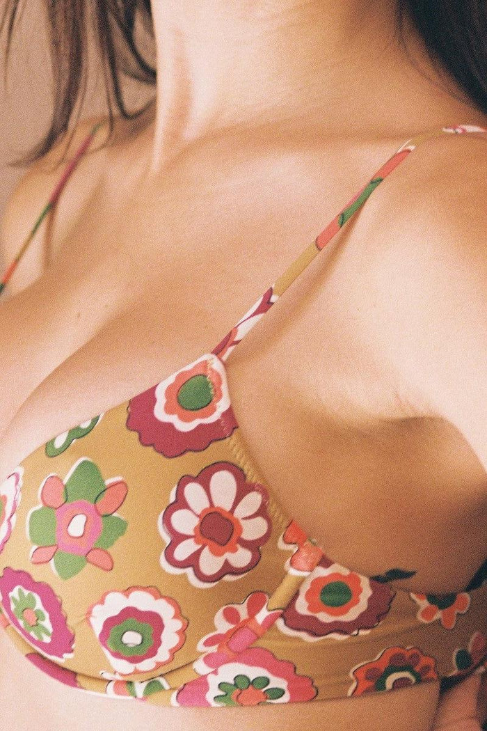 Montce - Mazzy Floral Dainty Bikini Top -