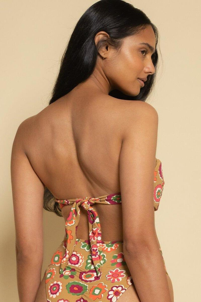 Montce - Mazzy Floral Tori Ties Bandeau Bikini Top -
