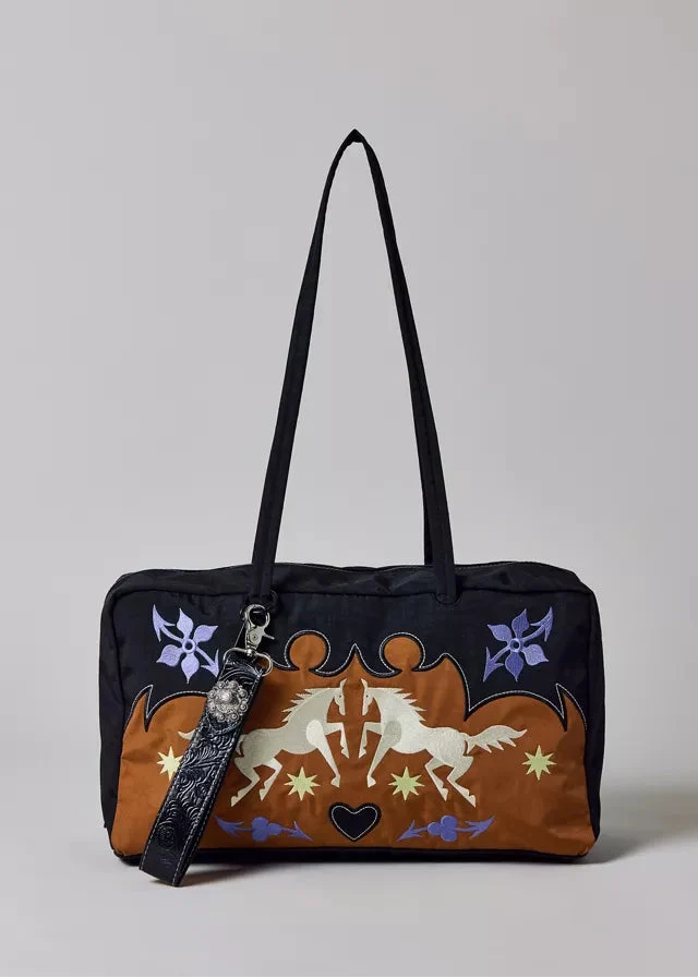 Baggu - Medium Nylon Bowler Bag - Western Appliqué -