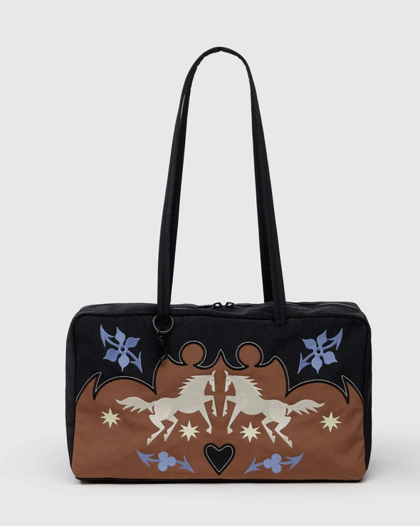 Baggu - Medium Nylon Bowler Bag - Western Appliqué -