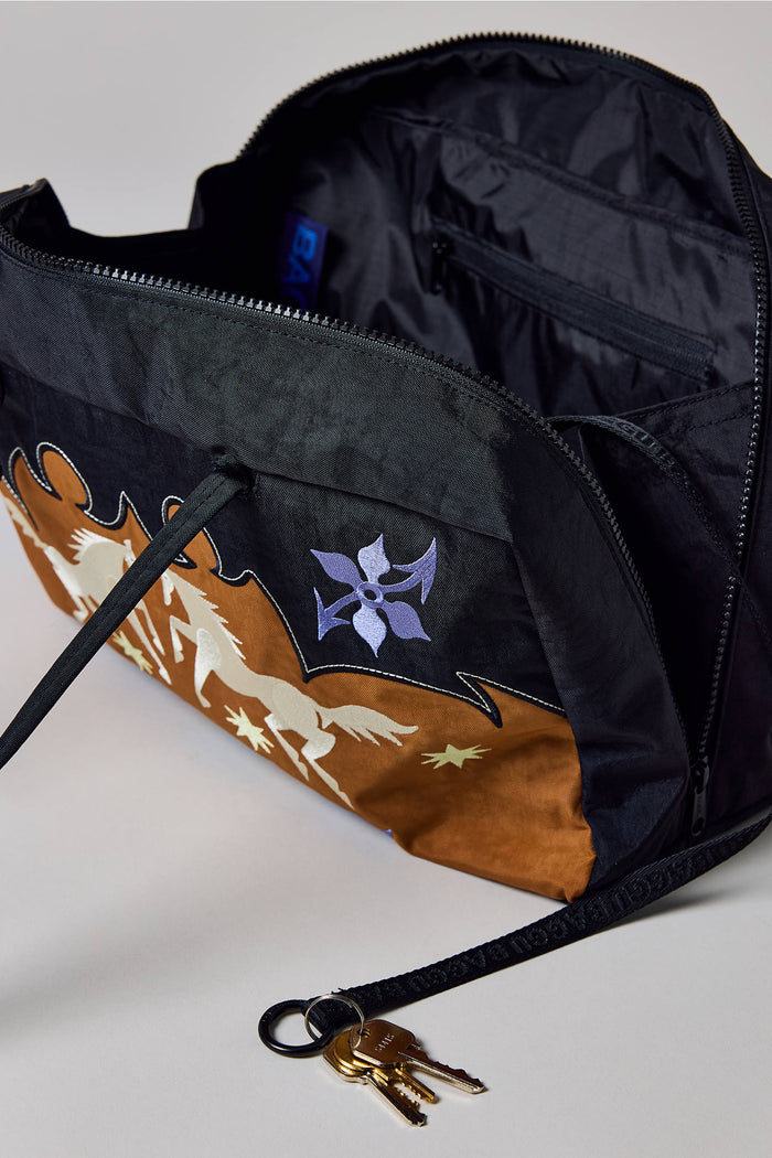 Baggu - Medium Nylon Bowler Bag - Western Appliqué -