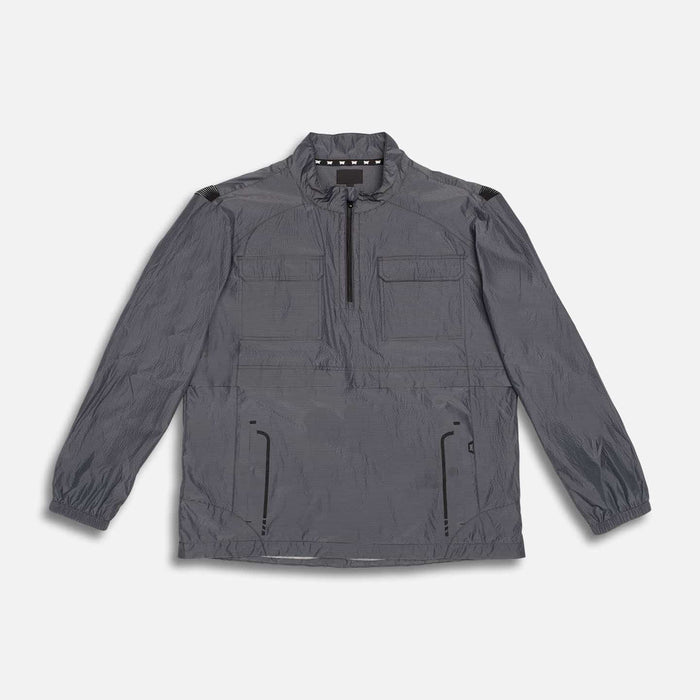 PXG men's grey 1/2 zip pullover jacket on a white background