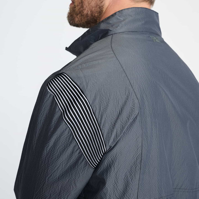 PXG men's grey 1/2 zip pullover jacket on a white background