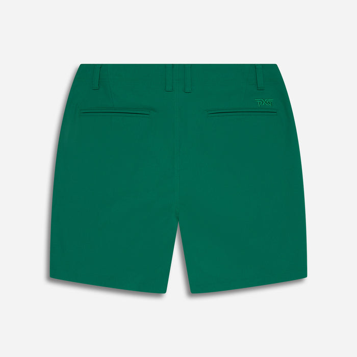 PXG men's everygreen all-day comfort shorts on a white background