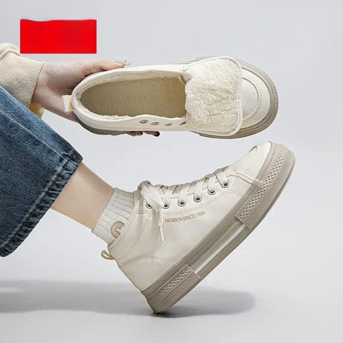 Men's Black Skate Shoes - Classic Canvas Upper, Comfortable Plush Inner, Casual Design, Unisex - Allen-Fitness