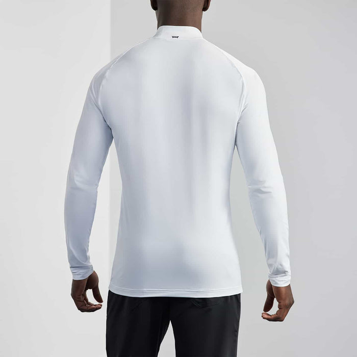 PXG men's white essential baselayer on a white background