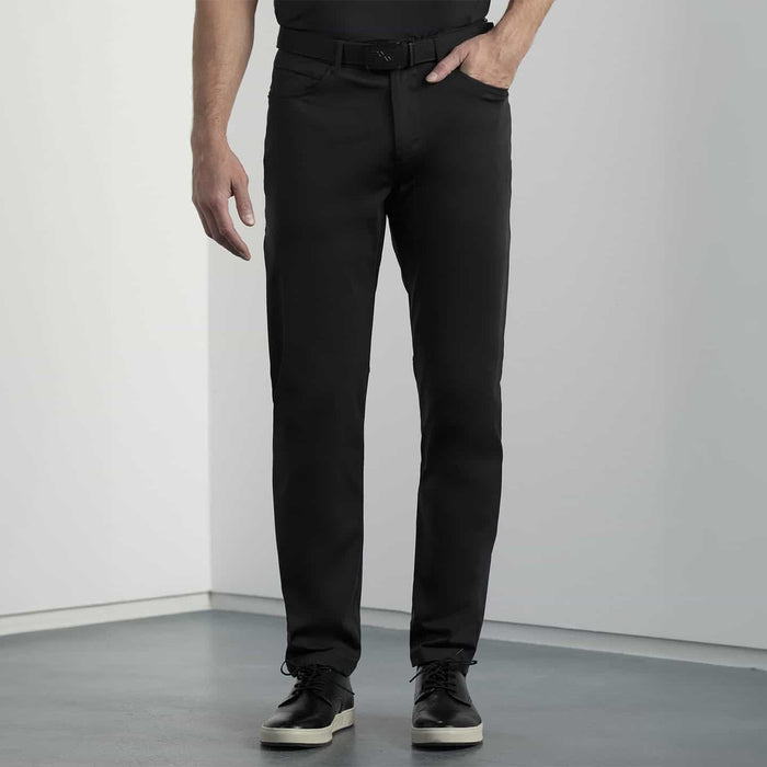 PXG men's black essential golf pants on a white background