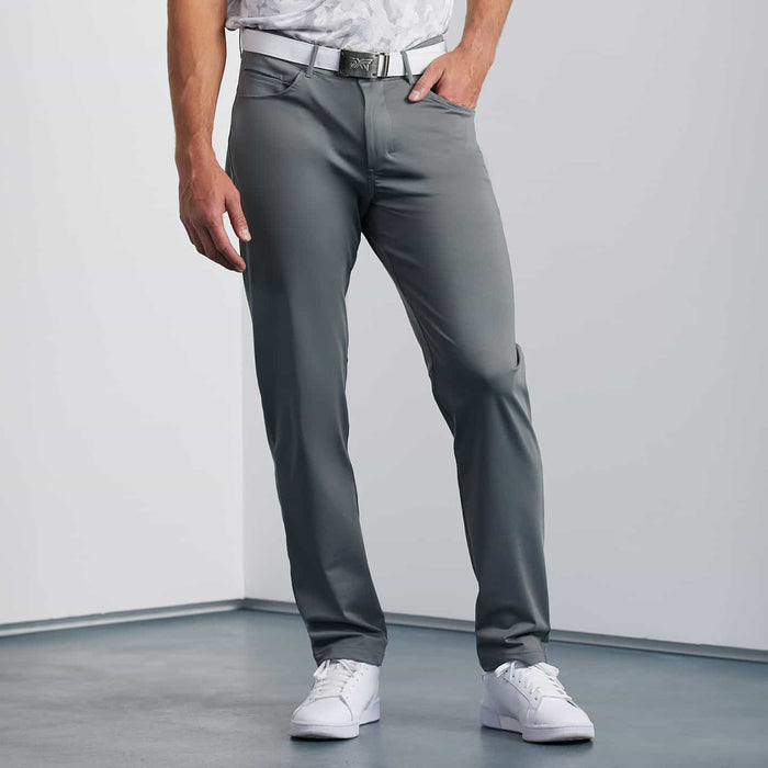 PXG men's grey essential golf pants on a white background