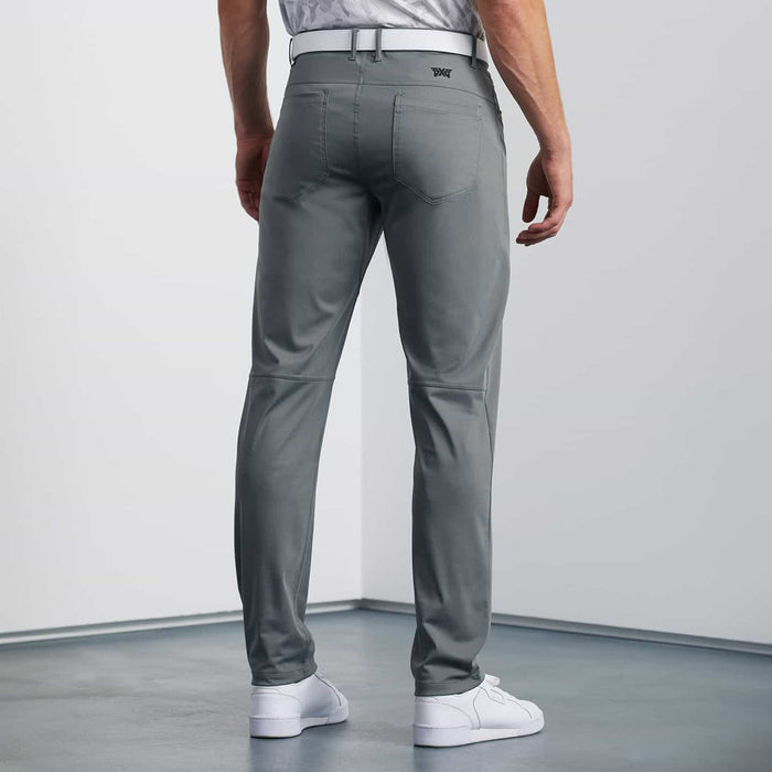 PXG men's grey essential golf pants on a white background