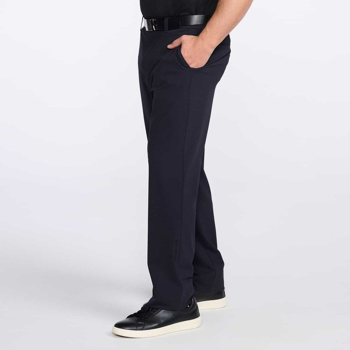 PXG men's navy golf trousers on a white background