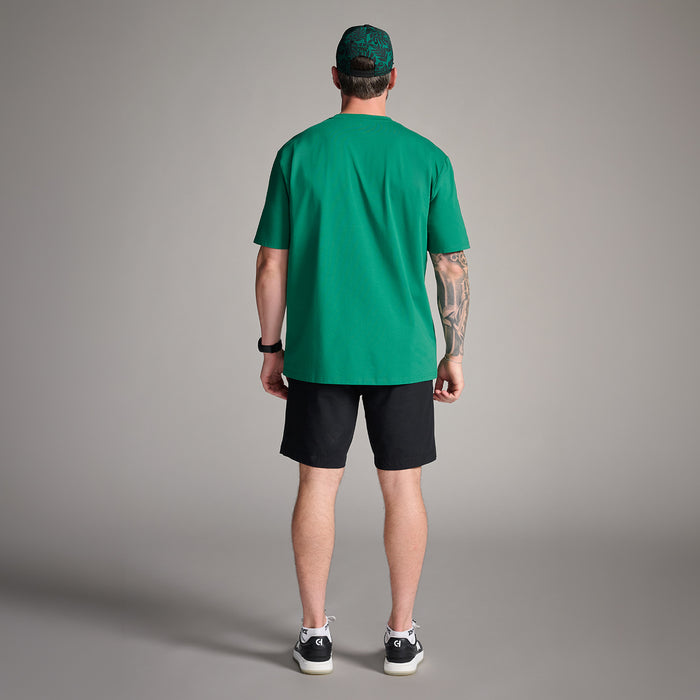 Men's Par-Fiti Tee in Evergreen Grove, back view