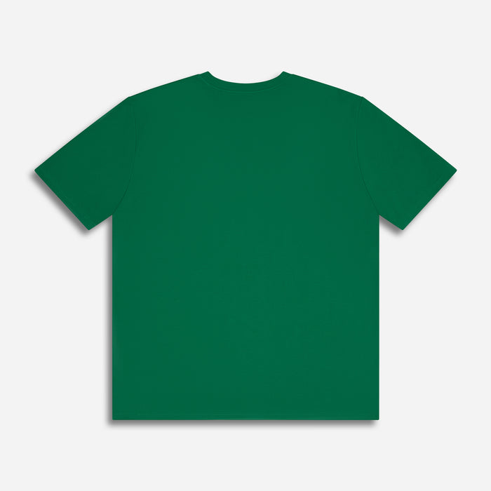 Men's Par-Fiti Tee in Evergreen Grove, lay flat back view
