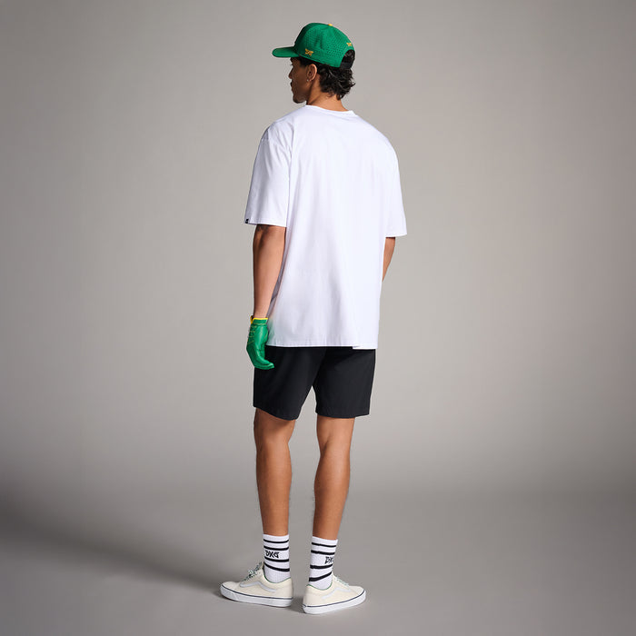 PXG men's white par-tee in the desert tee on a white background