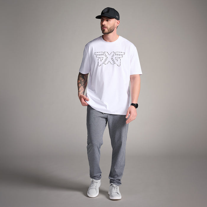 Men's PXG Logo Icon Tee in White, front view