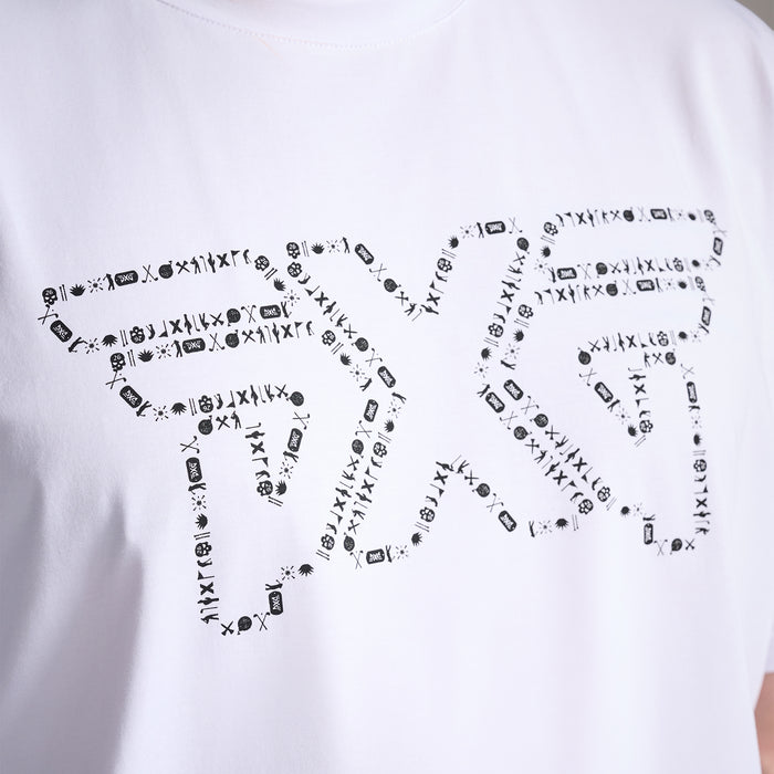 Men's PXG Logo Icon Tee in White, side detail view