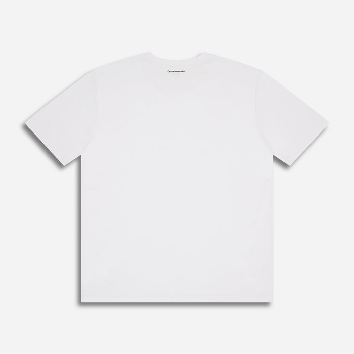 Men's PXG Logo Icon Tee in White, lay flat back view