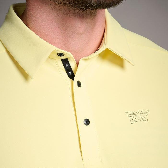 Men's Rise & Shine Polo in Championship Gold Comfort Fit, side detail view