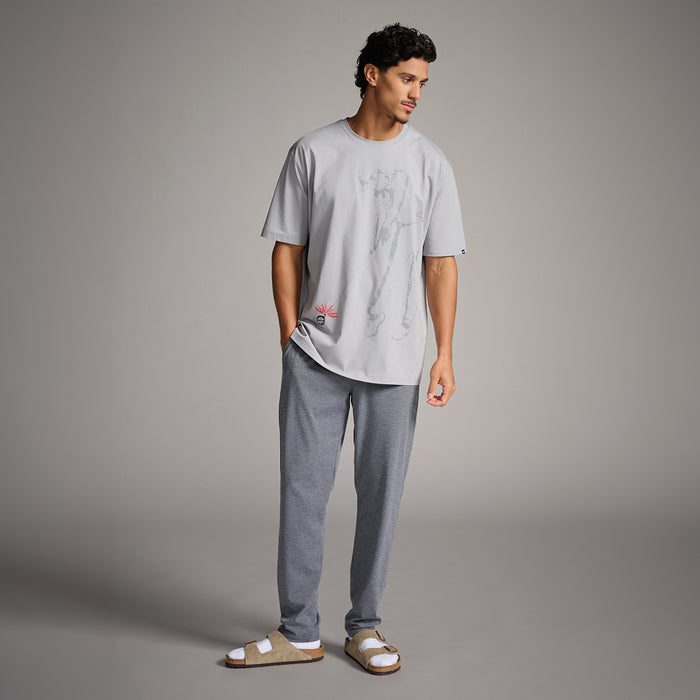 Men's Shadow Golf Tee in Charcoal, alternate front view