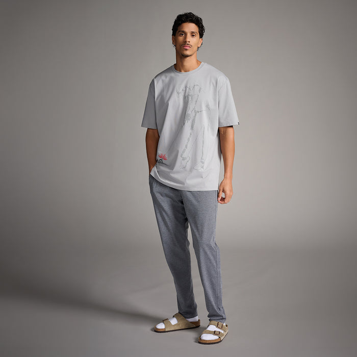 Men's Shadow Golf Tee in Charcoal, front view