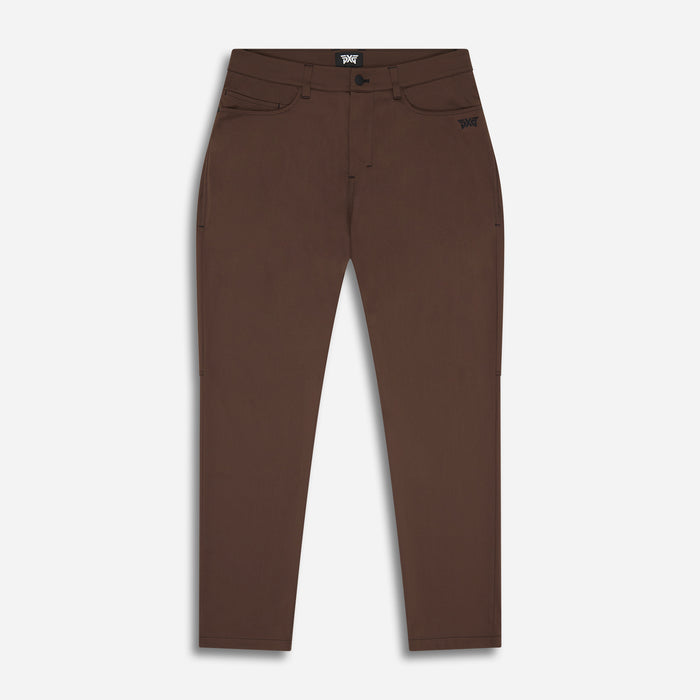 PXG men's brown slim pant on a white background