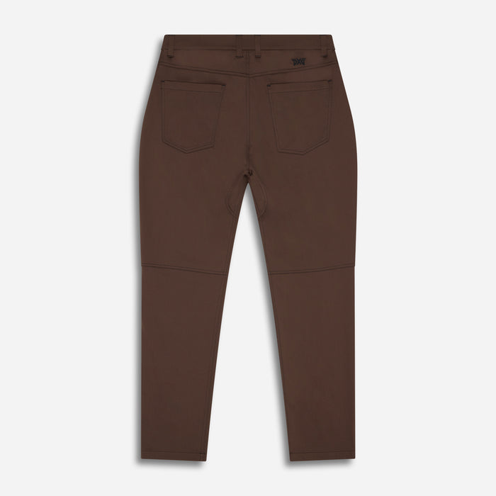 PXG men's brown slim pant on a white background