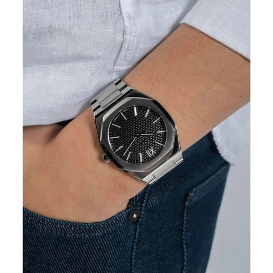 Men's Watch GC Watches Z26004G2MF - 42mm Grey Stainless Steel Quartz Wristwatch with Black Face - Allen-Fitness
