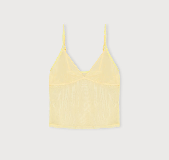 Organic Basics - Mesh Cami - Light Lemon -