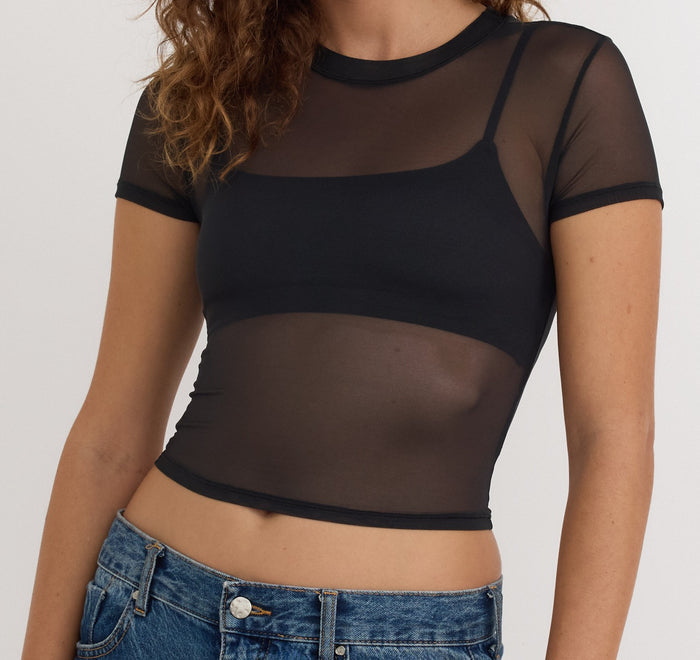Organic Basics - Mesh Tee - Black -