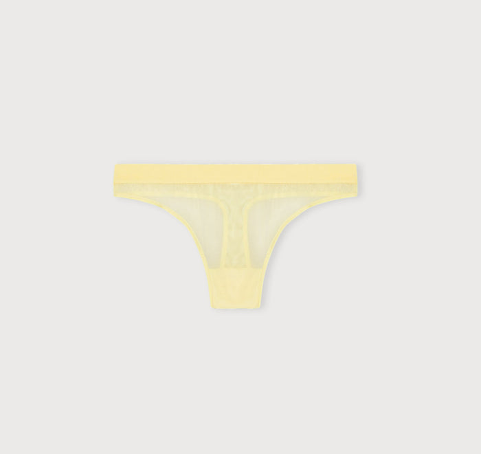 Organic Basics - Mesh Thong - Light Lemon -