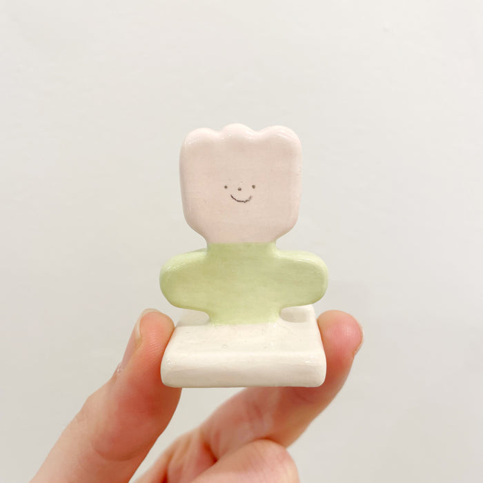 MH Ceramic Sculpture - Flowers with Base