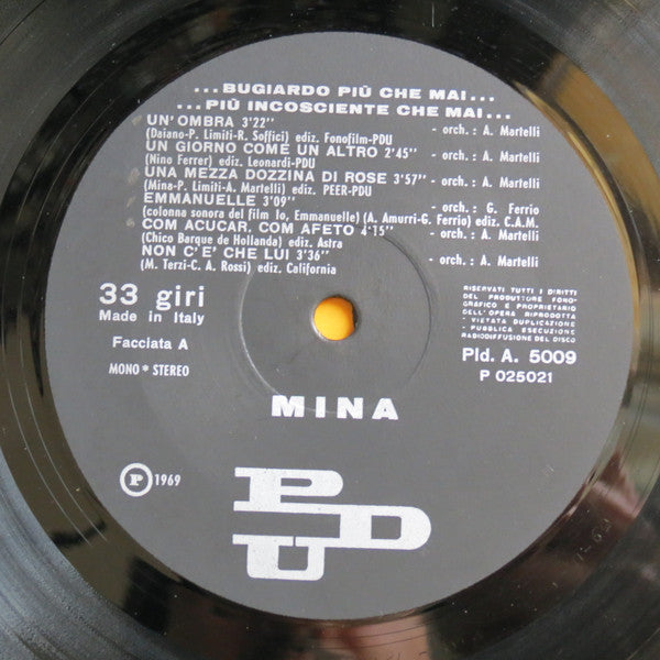 Mina (3) - ...Bugiardo Più Che Mai... Più Incosciente Che Mai... (LP) [Italy] 1st (Very Good Plus (VG+))