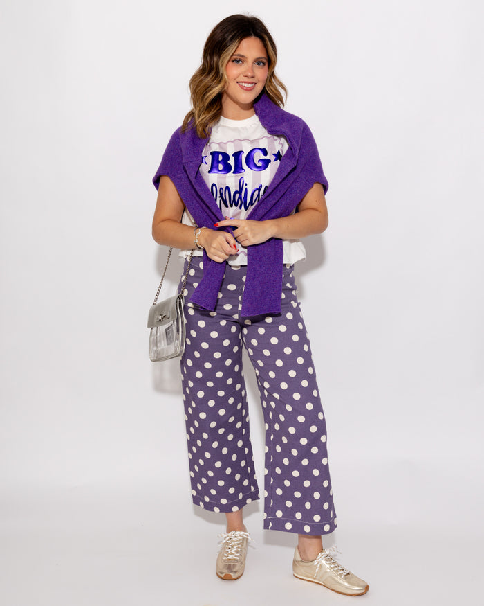 Mineral Wash Polka Dot Pants