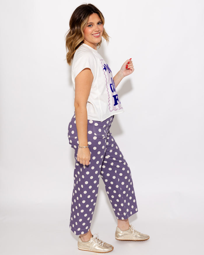 Mineral Wash Polka Dot Pants