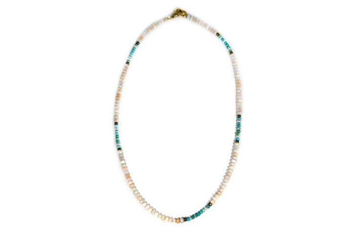 MINI BEADED PINK OPAL & TURQUOISE