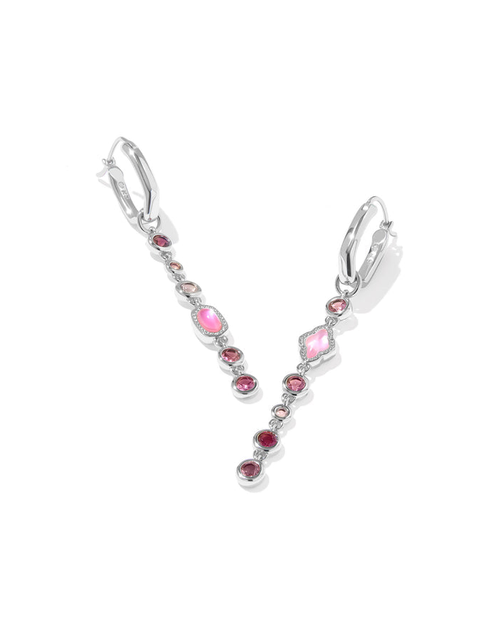 Mini Elisa Abbie Huggie Silver Pink Mix