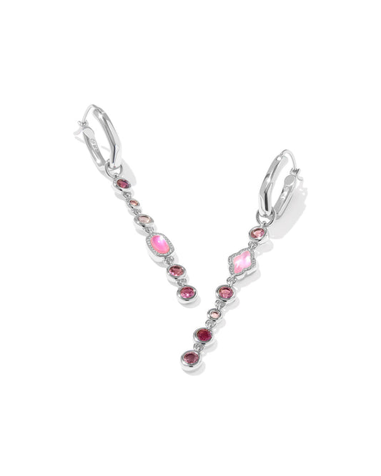 Mini Elisa Abbie Huggie Silver Pink Mix