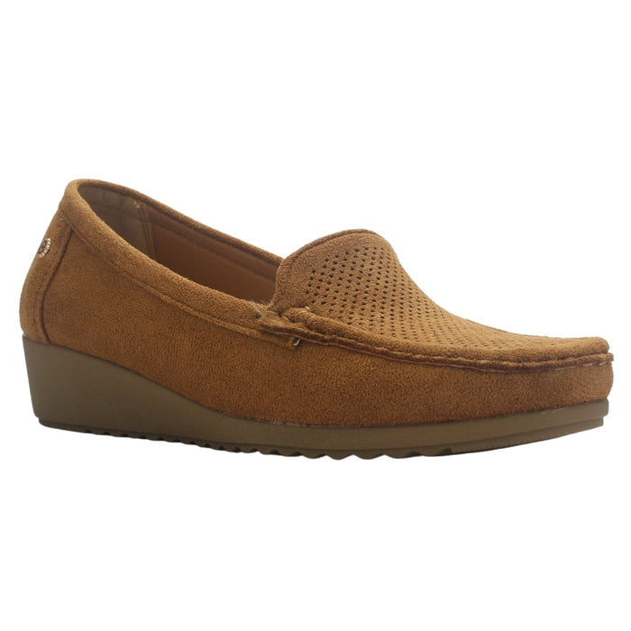 Mocasin Mujer Chalada Malu-4 Camel Casual Mocasines Taco Chalada
