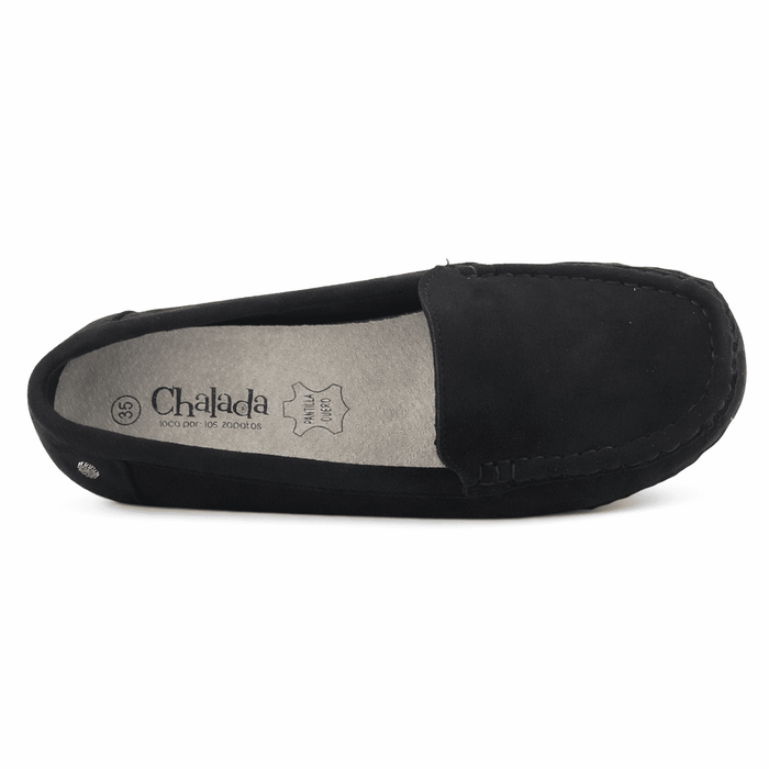 Mocasin Negro Mujer Casual Chalada Malu Zapatos planos Chalada